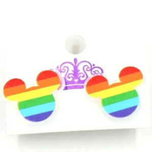 PRIDE mickey rainbow earrings new